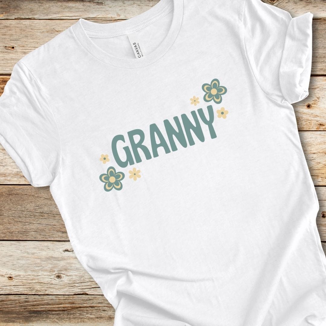 Blue Floral Granny Tee