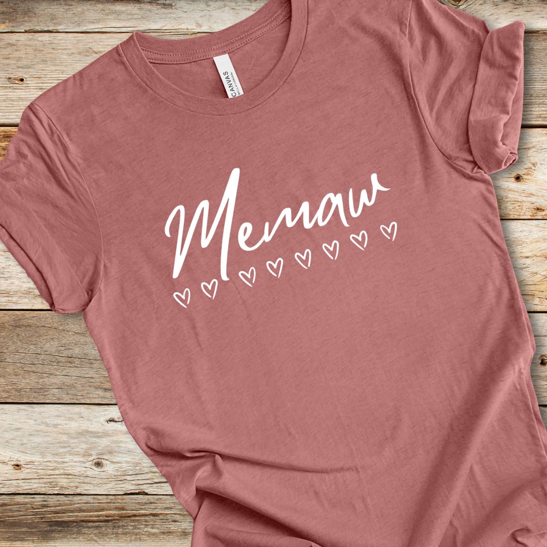 Memaw With Hearts Tee