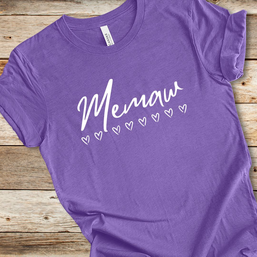 Memaw With Hearts Tee