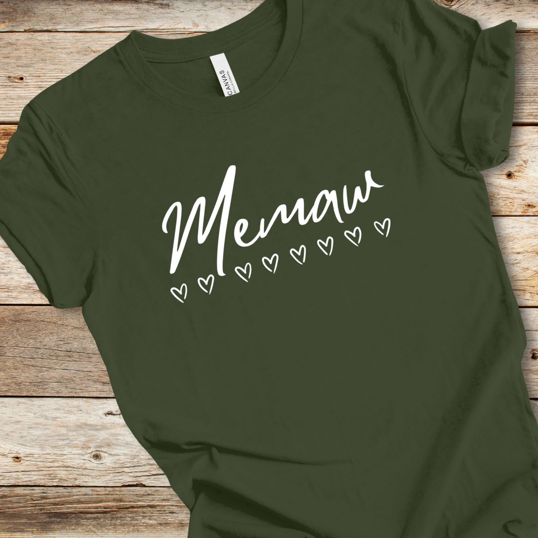 Memaw With Hearts Tee
