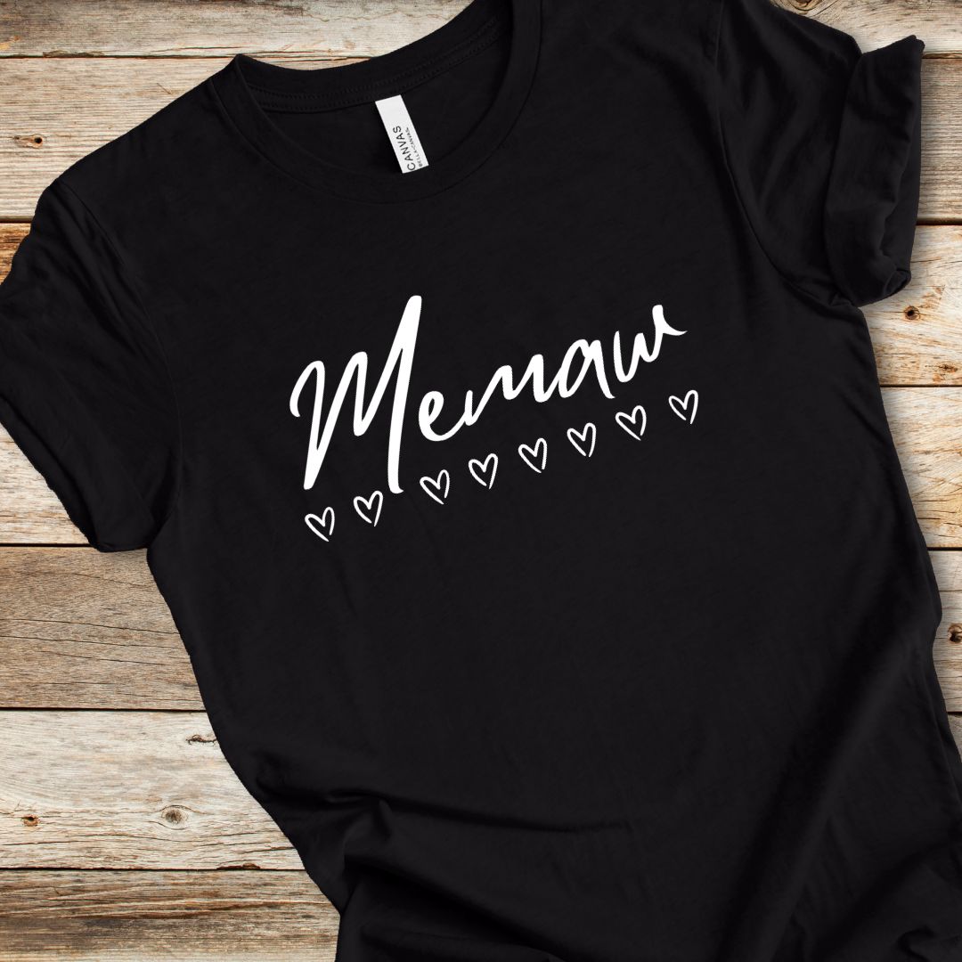 Memaw With Hearts Tee