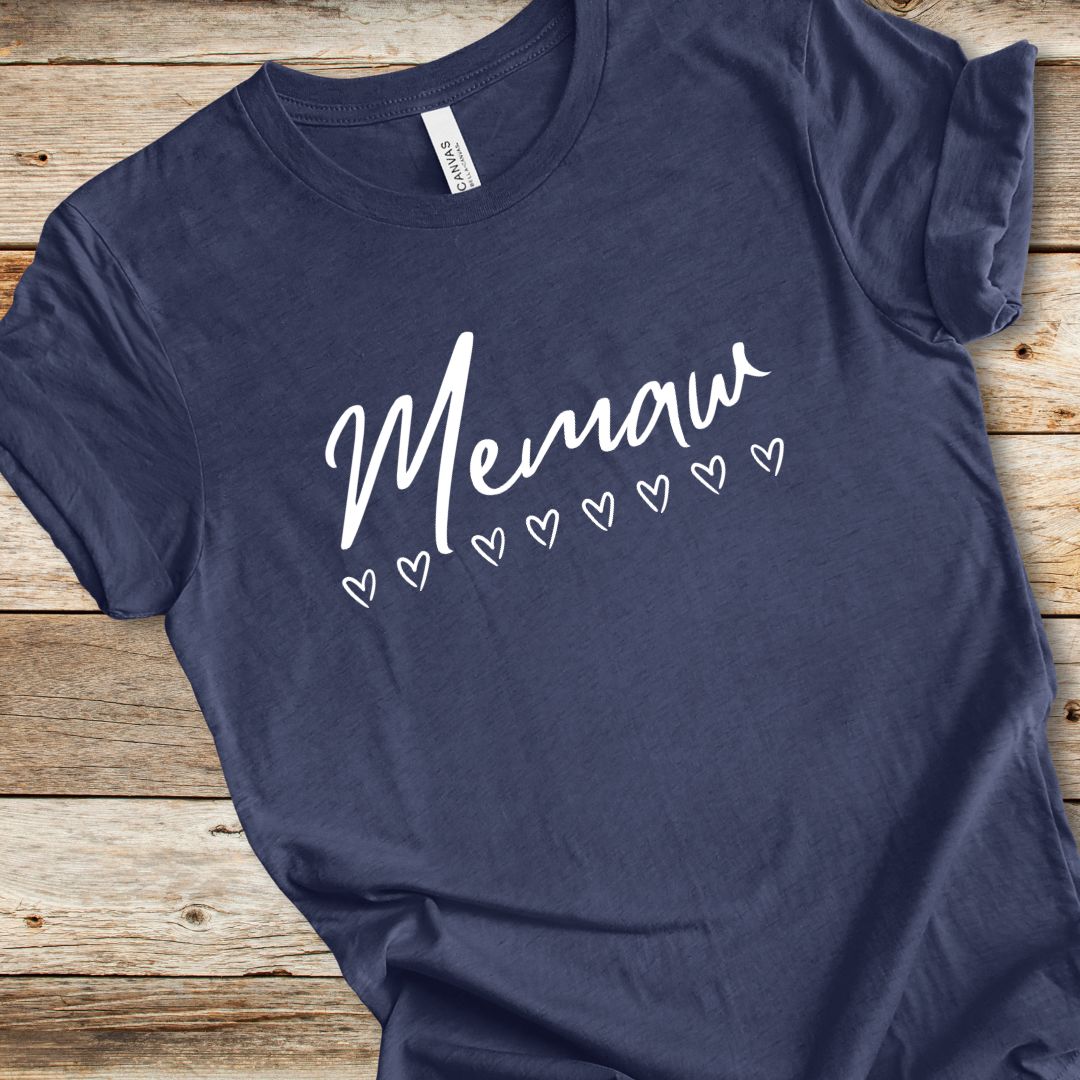 Memaw With Hearts Tee