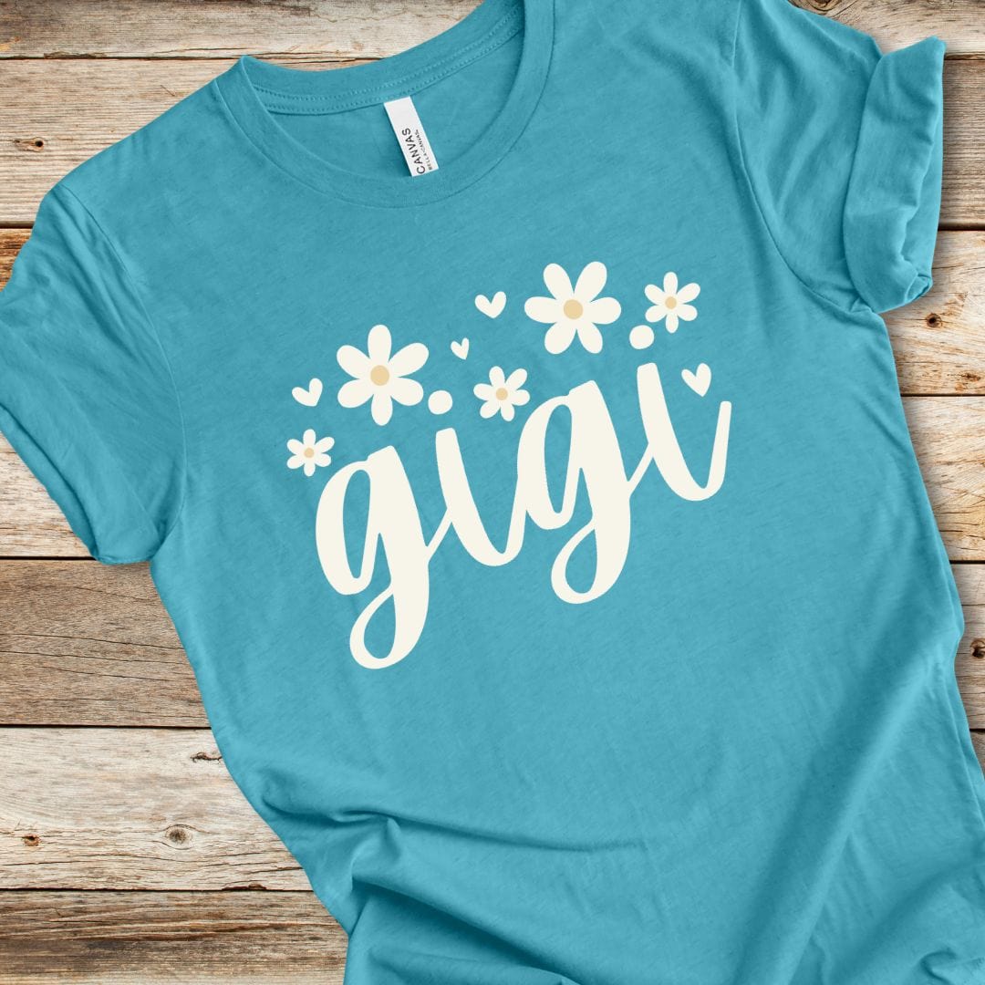 Floral Gigi With Hearts Tee