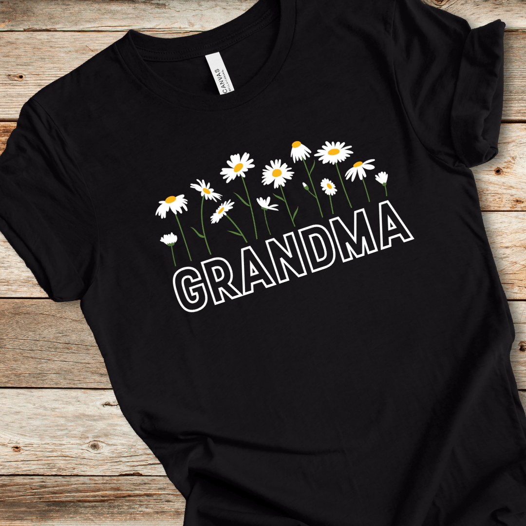 Grandma With Daisies Tee