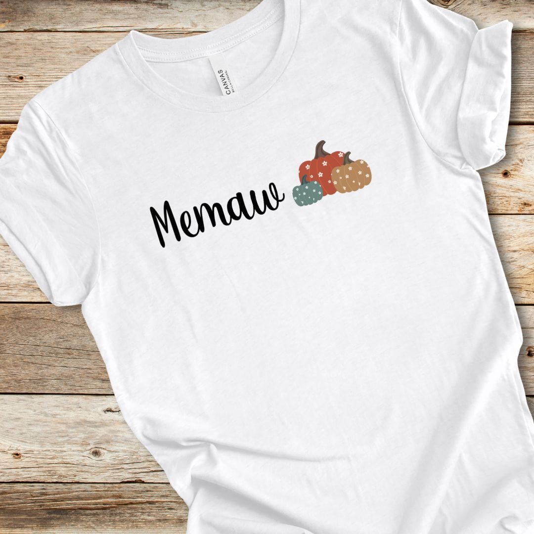Floral Pumpkin Memaw Tee