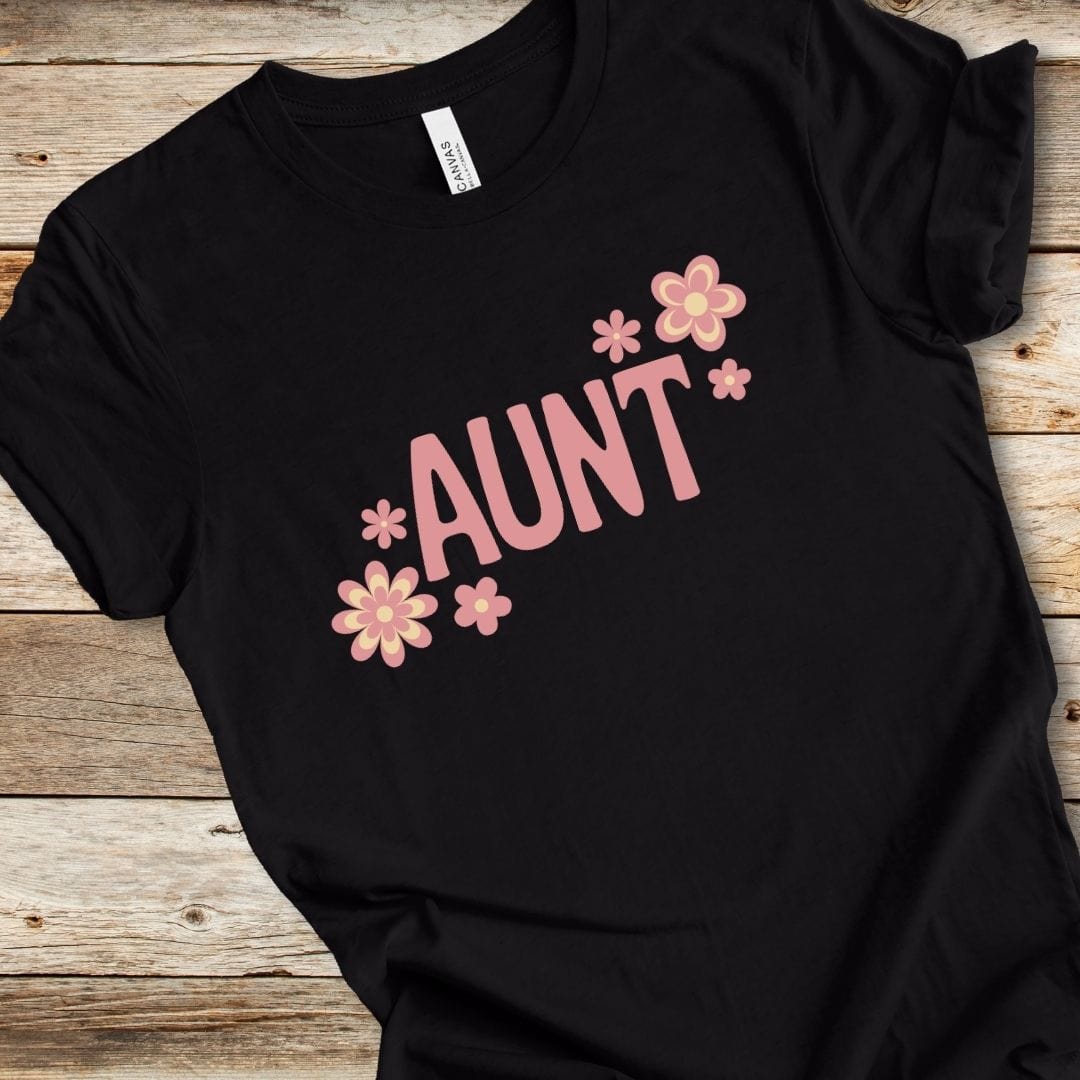 Pink Floral Aunt Tee