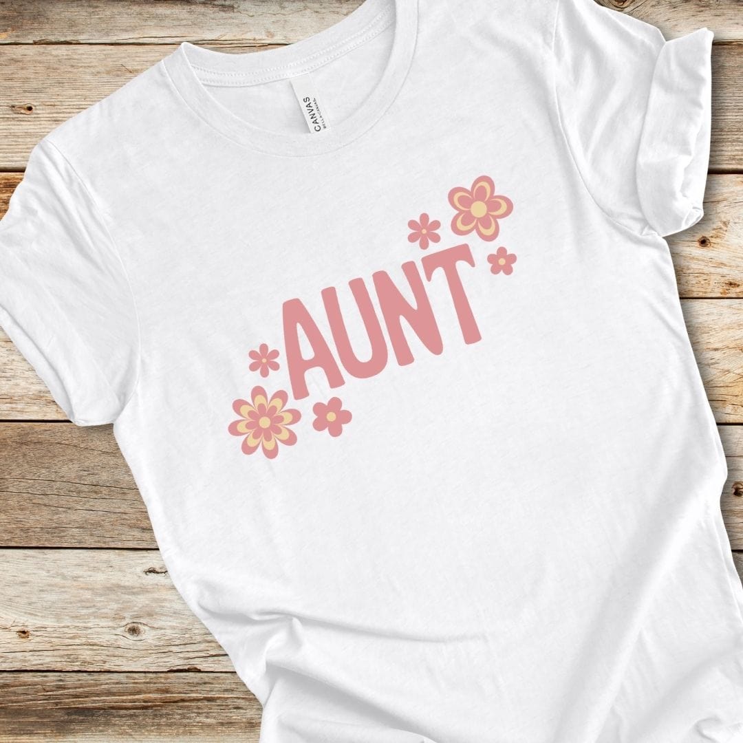 Pink Floral Aunt Tee