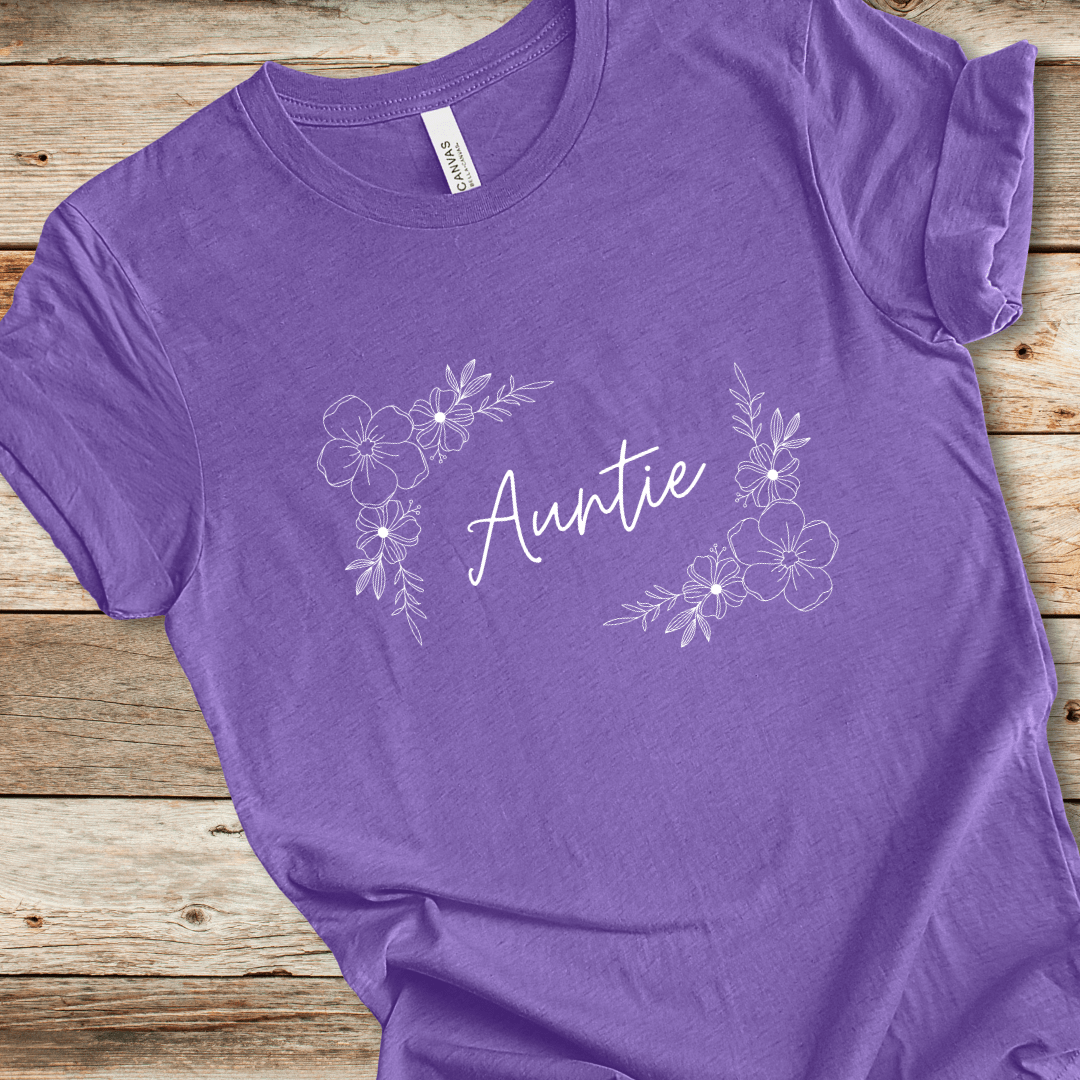 Floral 'Auntie' Tee