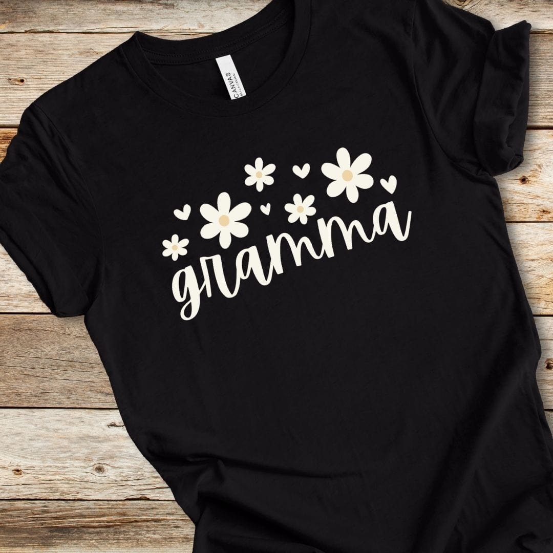 Floral Gramma With Hearts Tee
