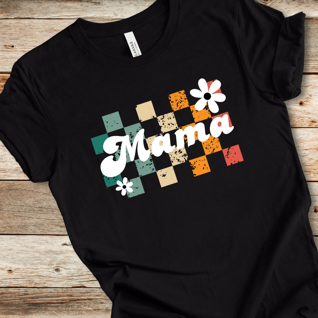 Colorful Retro Mama Tee