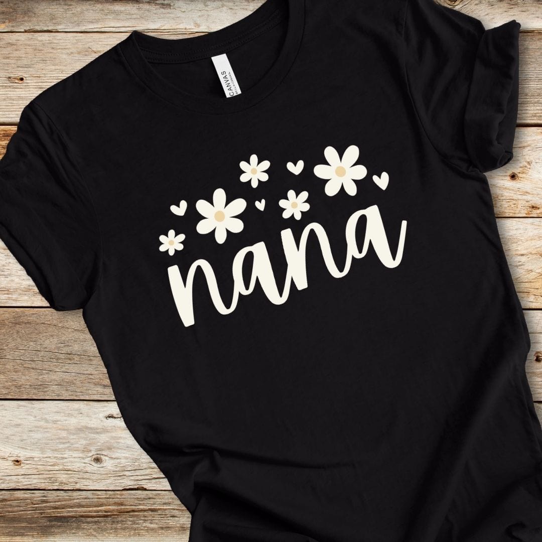 Floral Nana With Hearts Tee