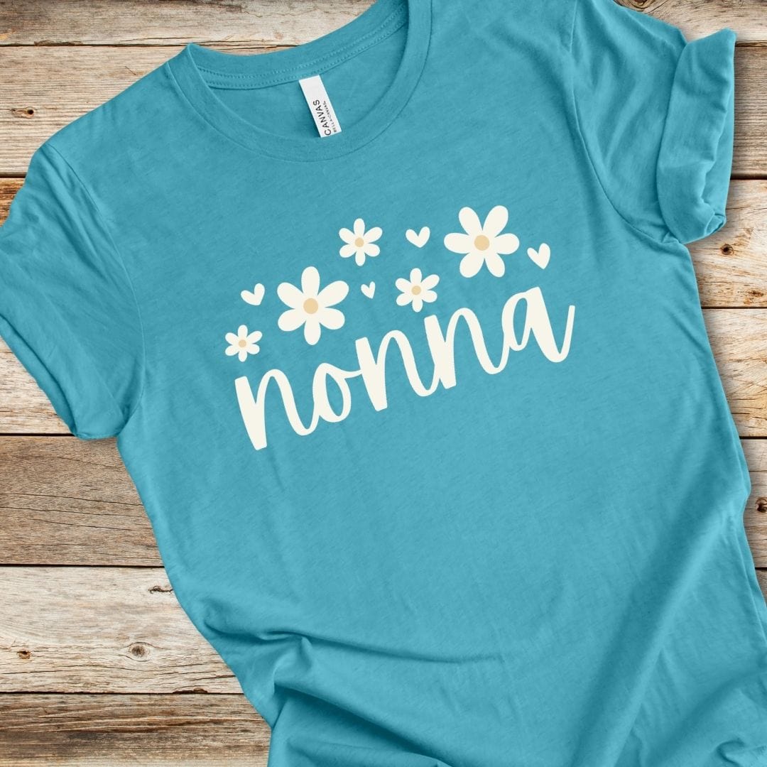 Floral Nonna With Hearts Tee