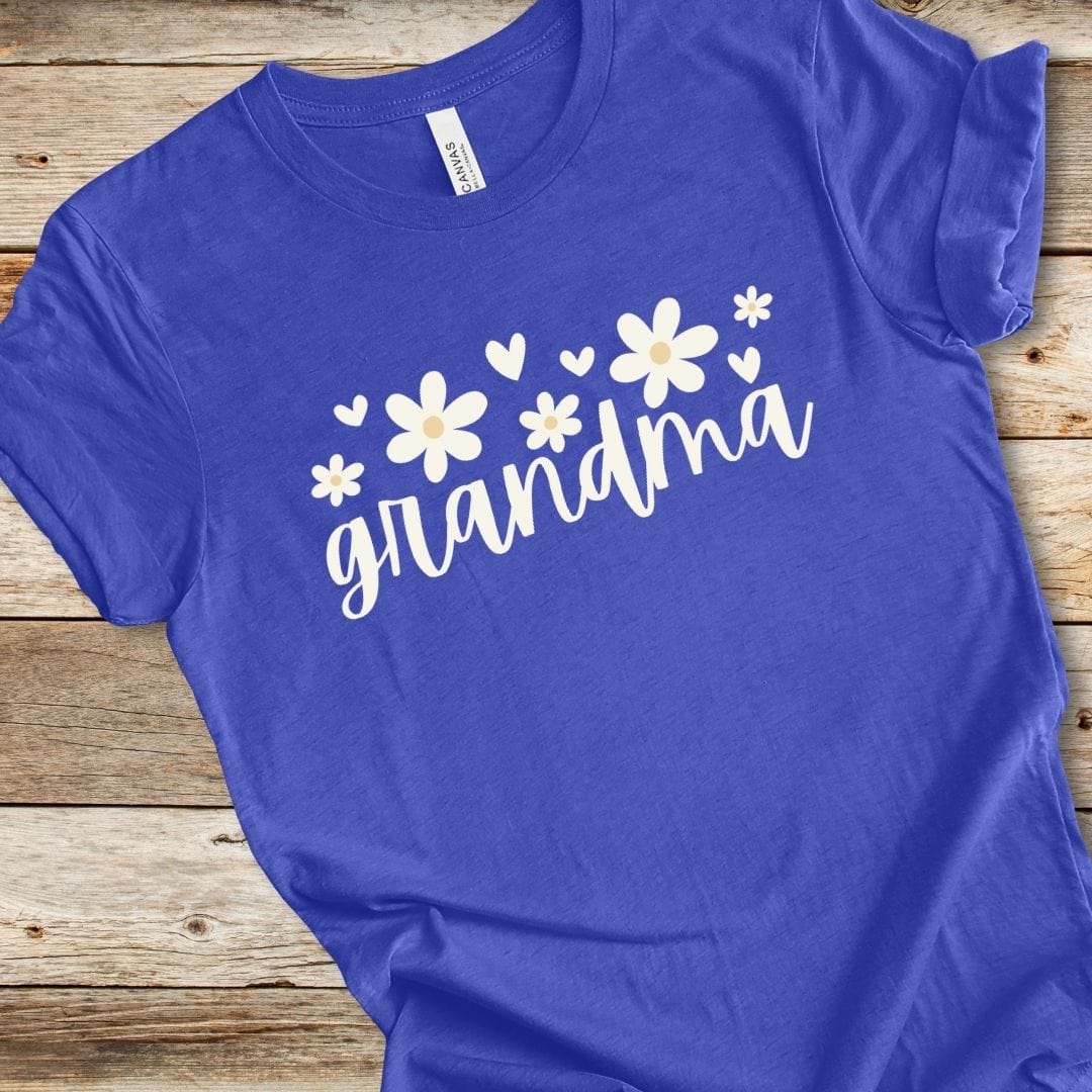 Floral Grandma With Hearts Tee