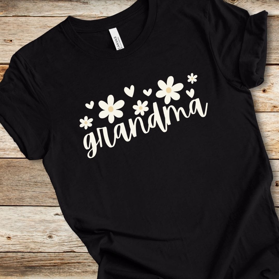 Floral Grandma With Hearts Tee