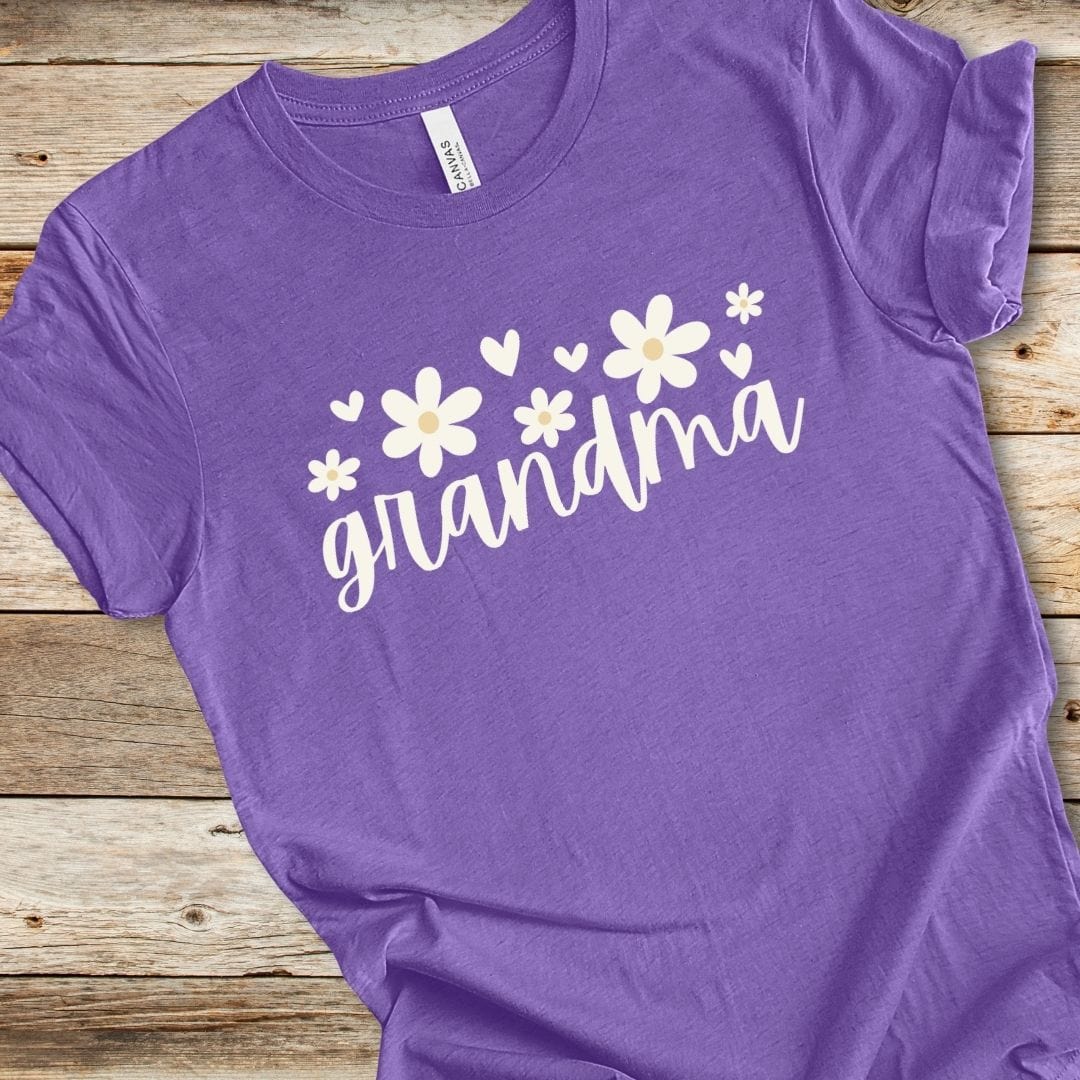 Floral Grandma With Hearts Tee