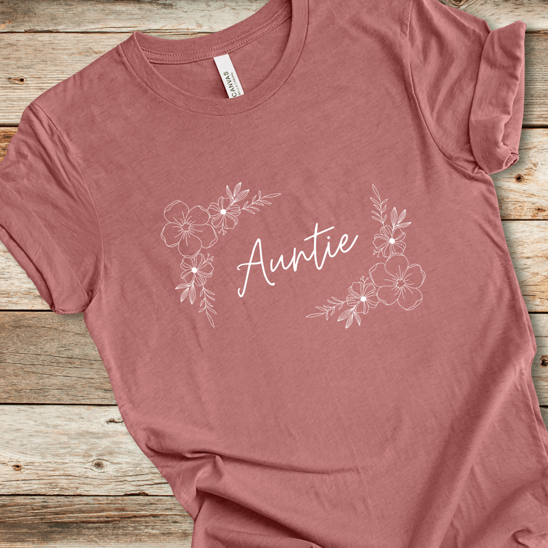 Floral 'Auntie' Tee