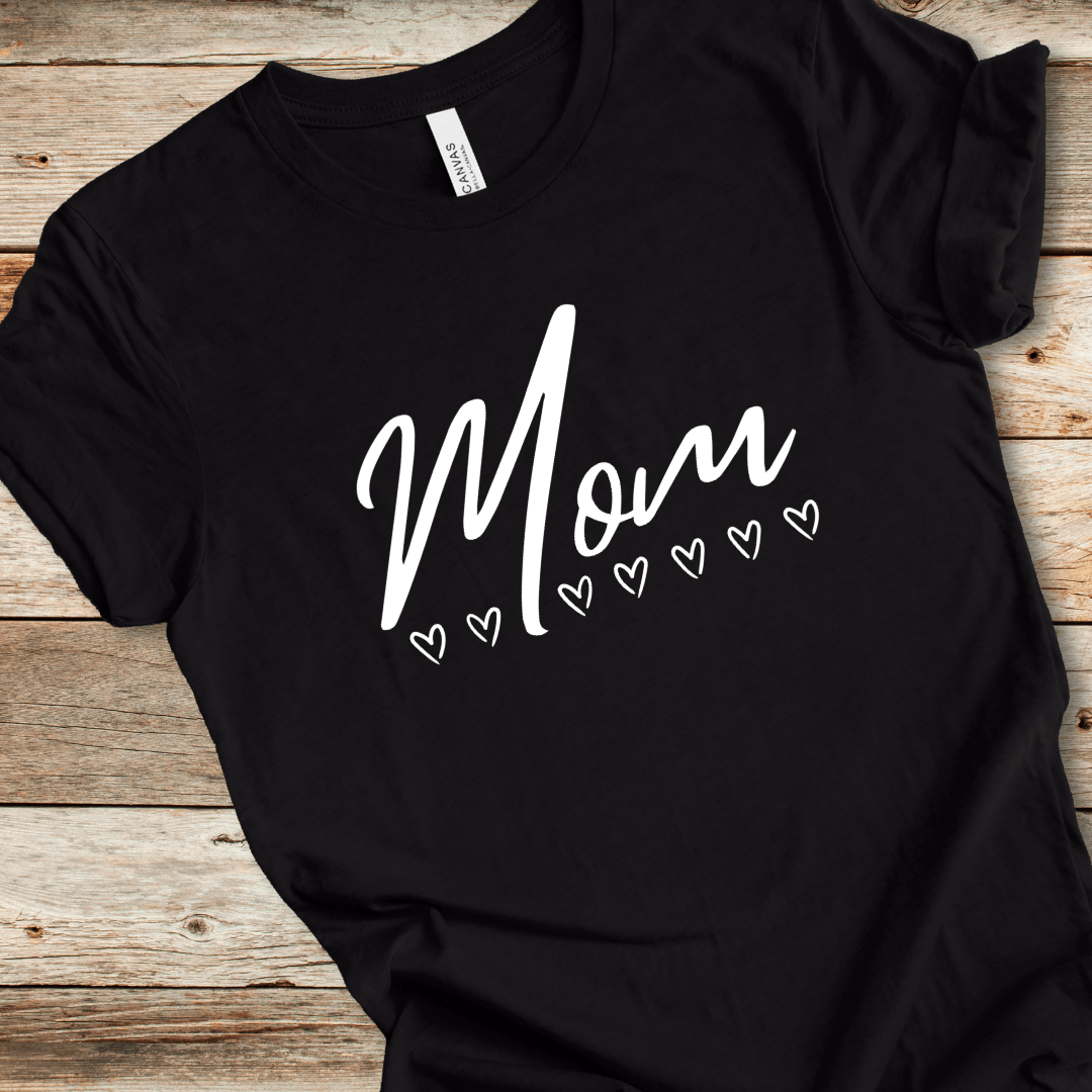 Mom With Hearts Tee