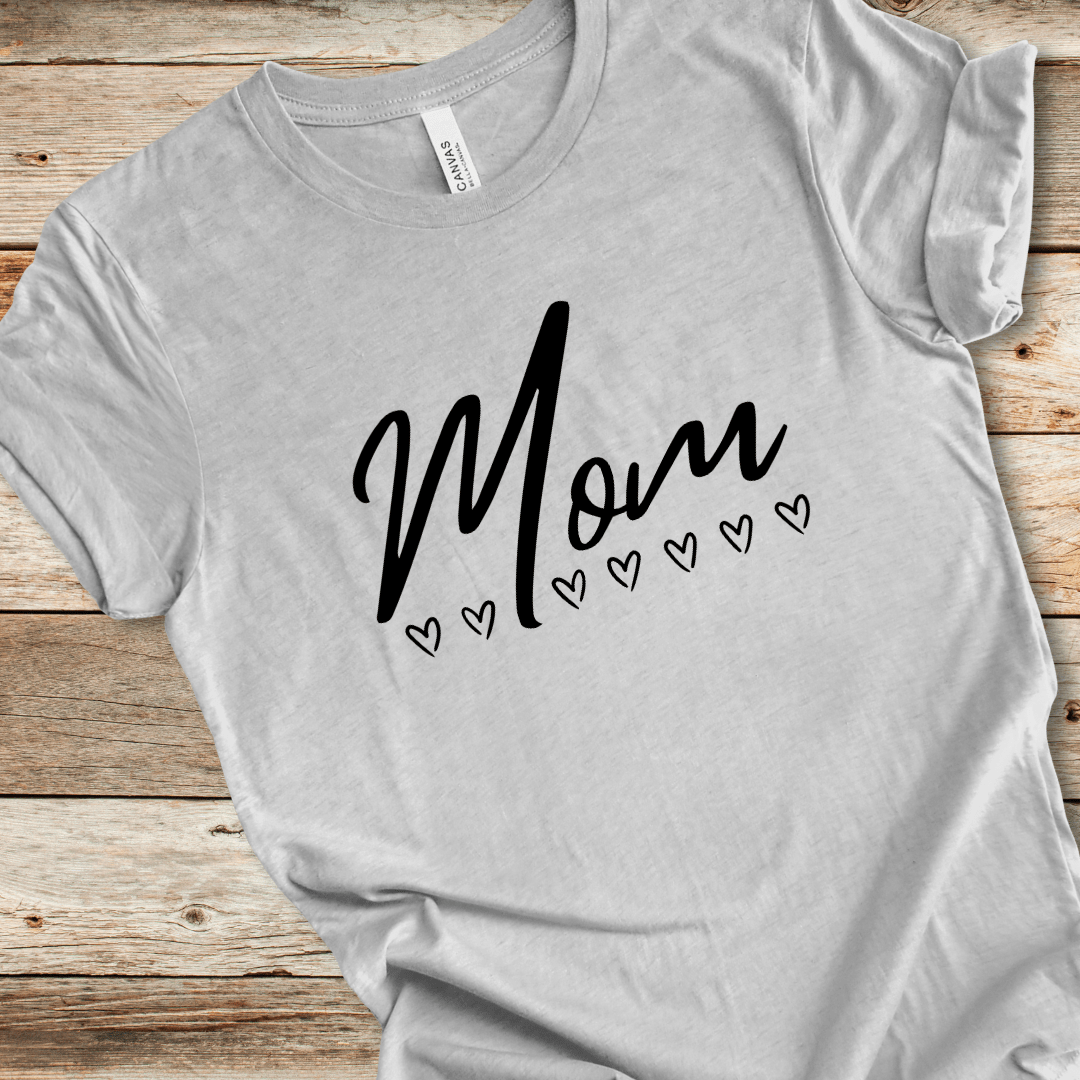 Mom With Hearts Tee