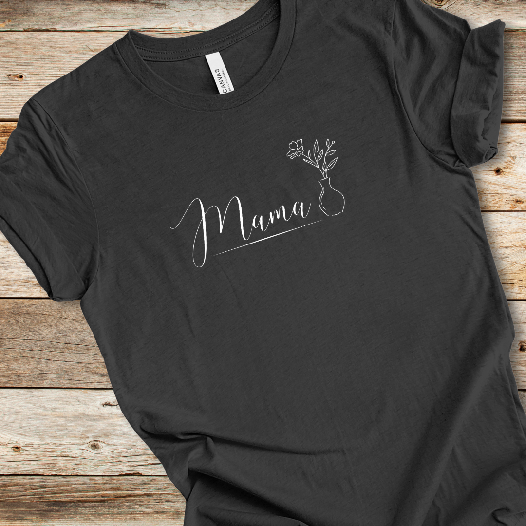 Mama With Flower Vase Tee