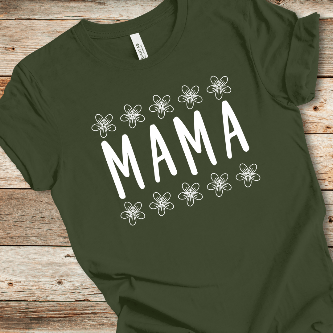 Mama With Flowers Tee