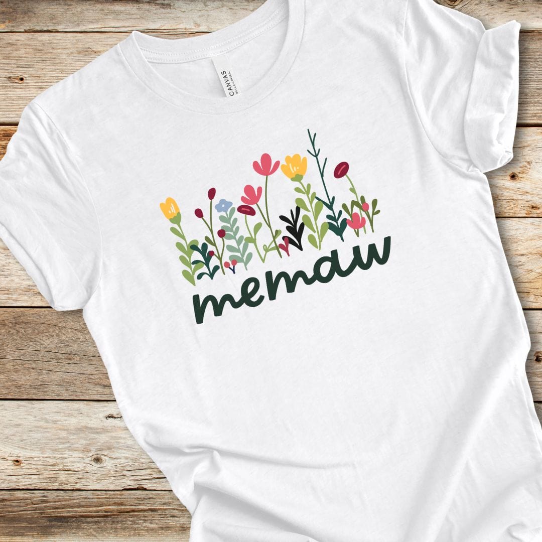 Colorful Wildflower Memaw Tee