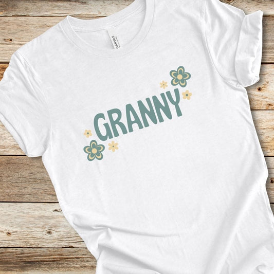 Blue Floral Granny Tee