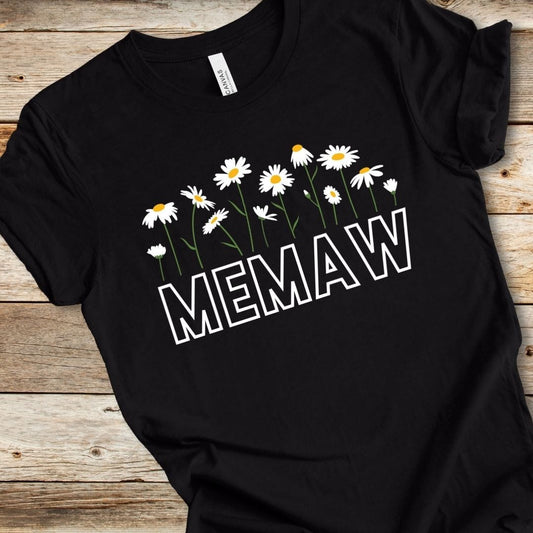 Memaw With Daisies Tee