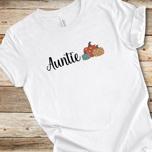 Floral Pumpkin Auntie Tee