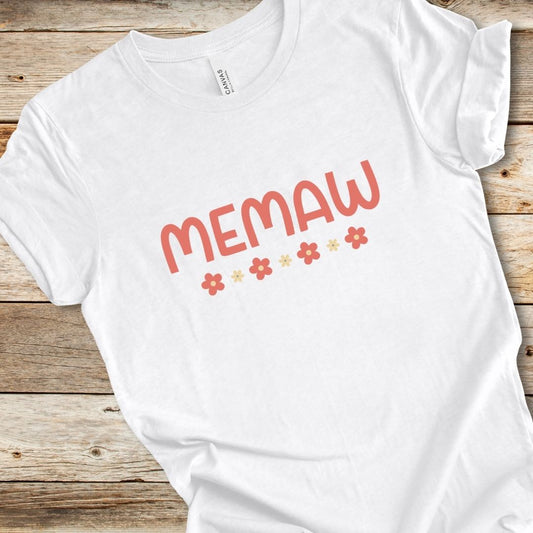 Pink Floral Memaw Tee