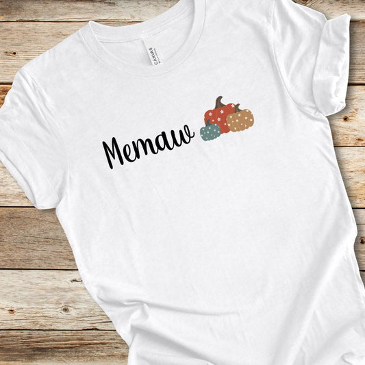 Floral Pumpkin Memaw Tee