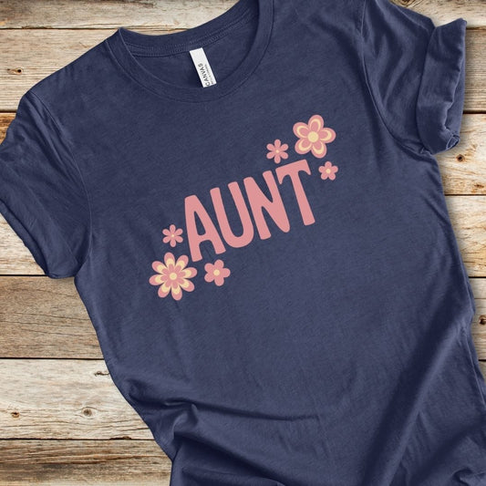 Pink Floral Aunt Tee