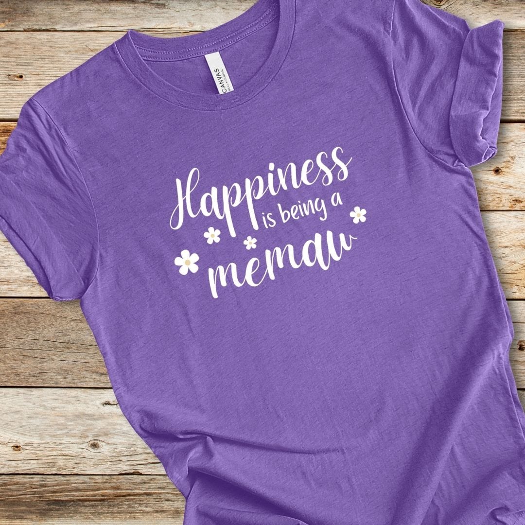 Floral Happiness Is Being A Memaw Tee