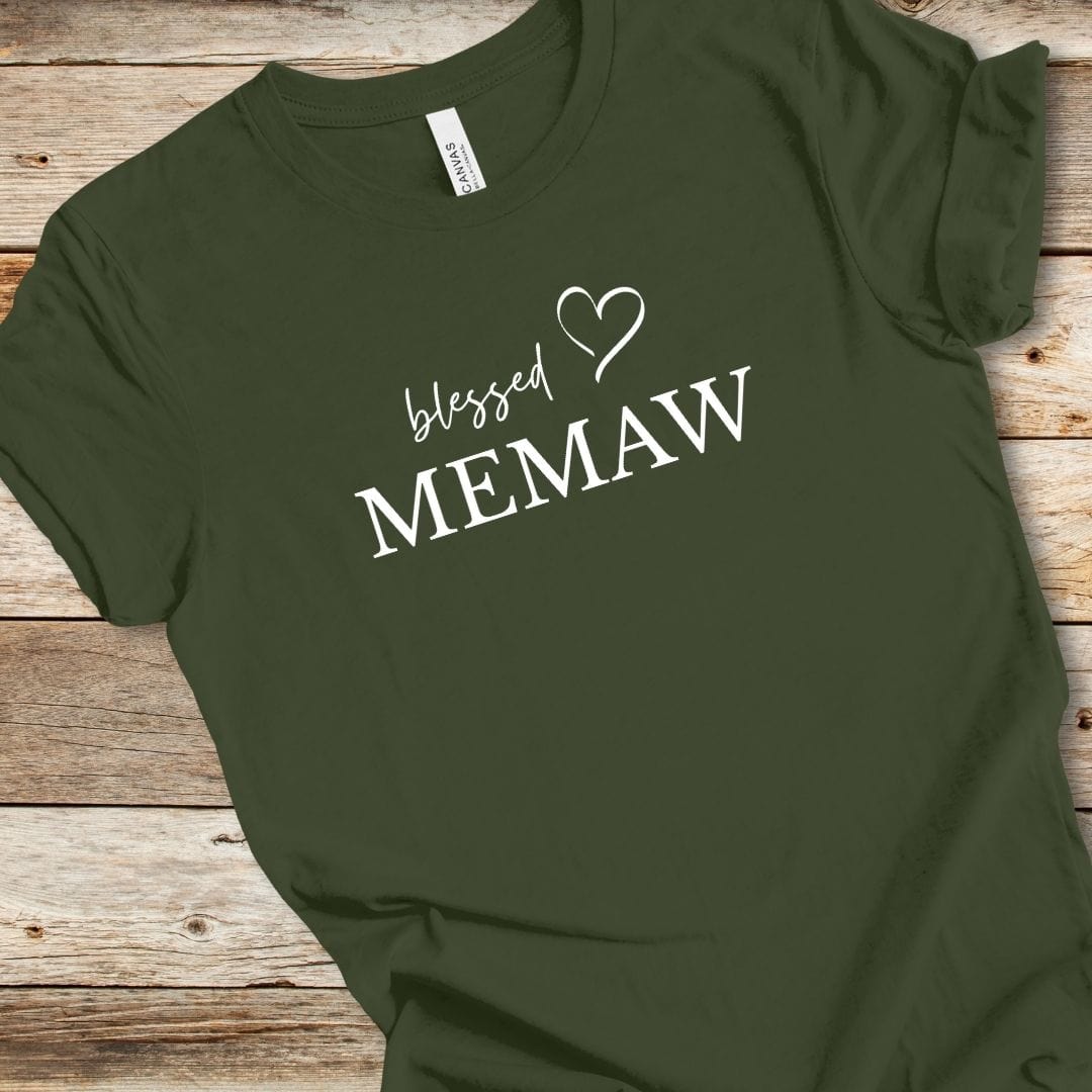 Blessed Memaw Heart Tee