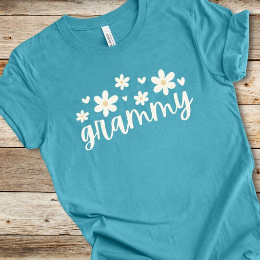 Floral Grammy With Hearts Tee