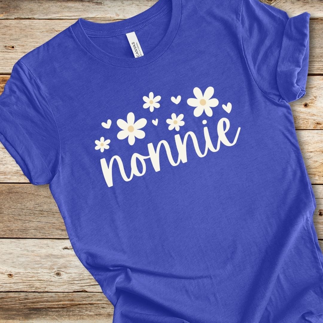 Floral Nonnie With Hearts Tee
