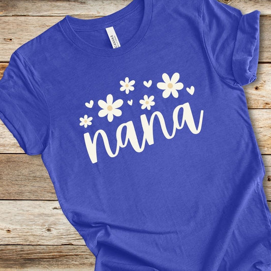 Floral Nana With Hearts Tee