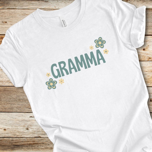 Blue Floral Gramma Tee