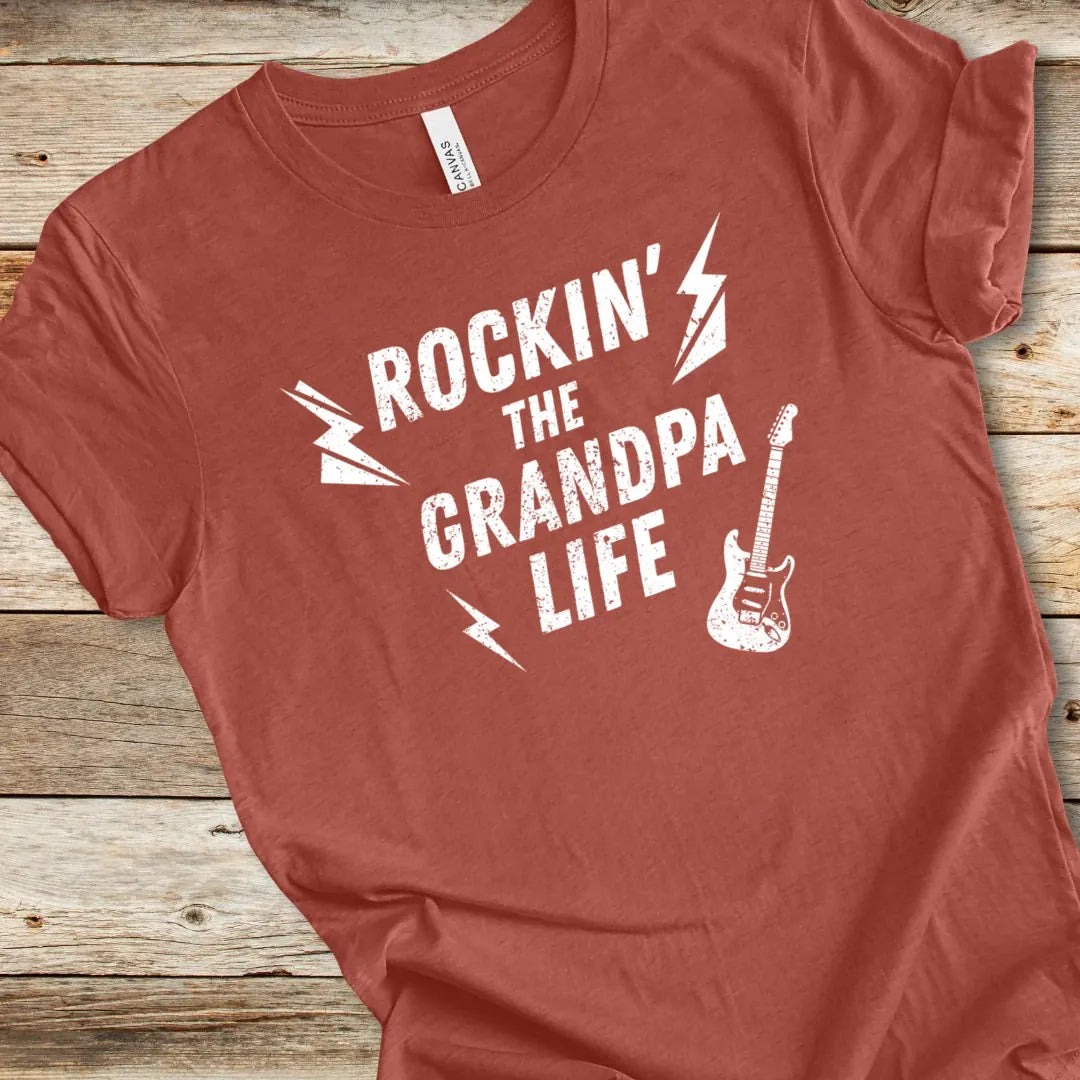 Rockin' The Grandpa Life Guitar Tee