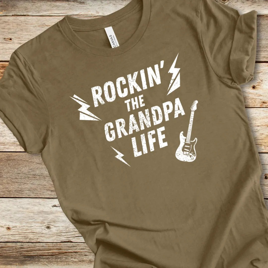 Rockin' The Grandpa Life Guitar Tee
