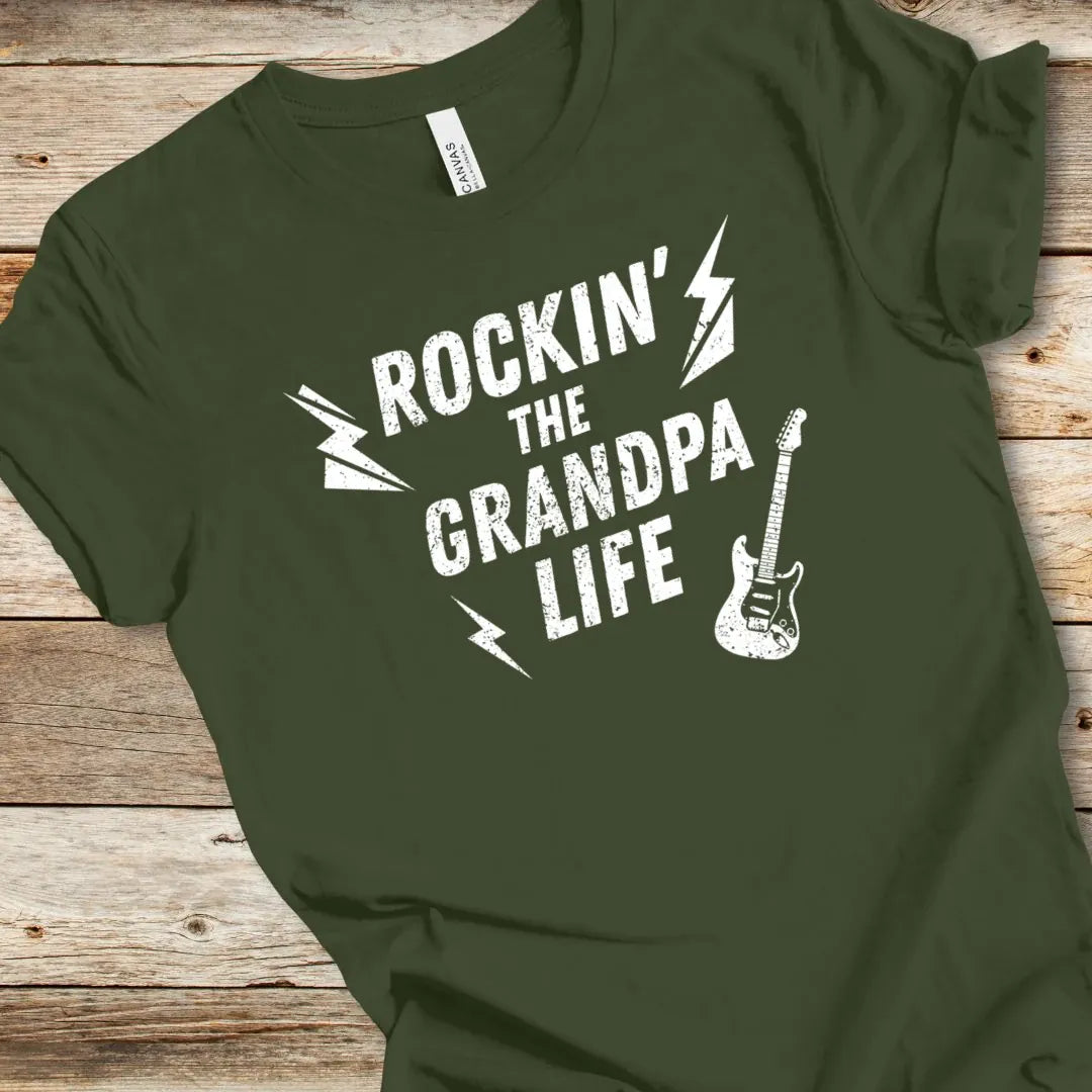 Rockin' The Grandpa Life Guitar Tee